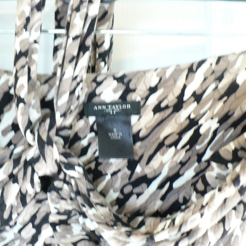 Ann Taylor Halter Dress Knit Camo/Animal Print S - Picture 3 of 5